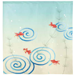 Noren Door Curtain Short 90cm Goldfish