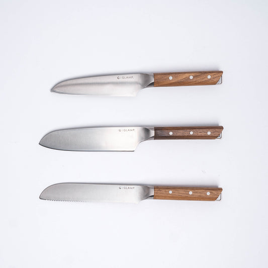 Knife Gift Set Santoku Bread & Paring Glamp