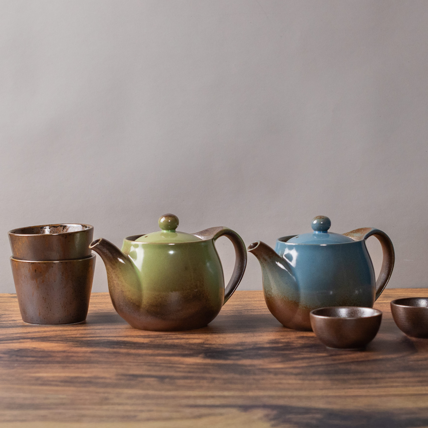 Teapot 420ml Earth Blue Glaze