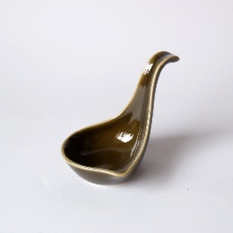 Upright Spoon 11cm Oribe Green Glaze