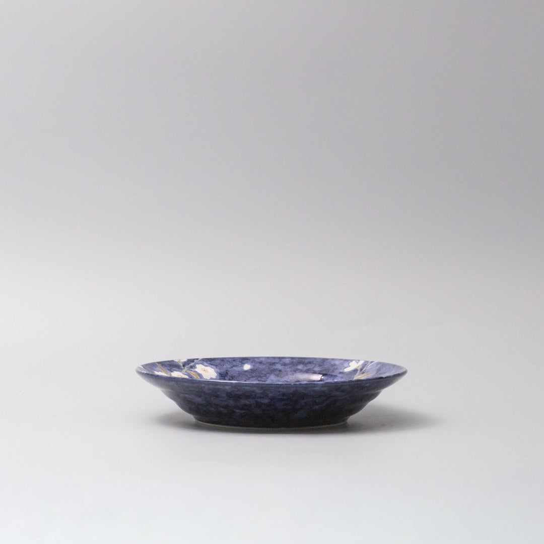 Bowl Open Shallow 20cm Indigo Sakura Design