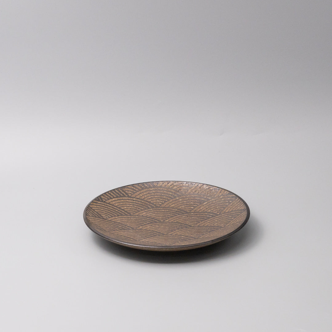 Plate 23cm Earth Wave Glaze