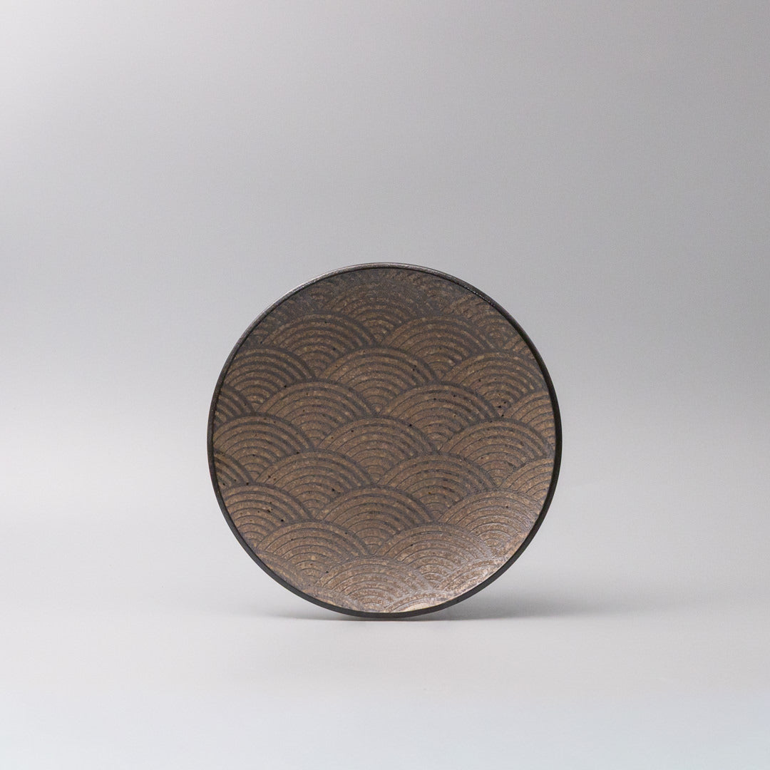 Plate 23cm Earth Wave Glaze