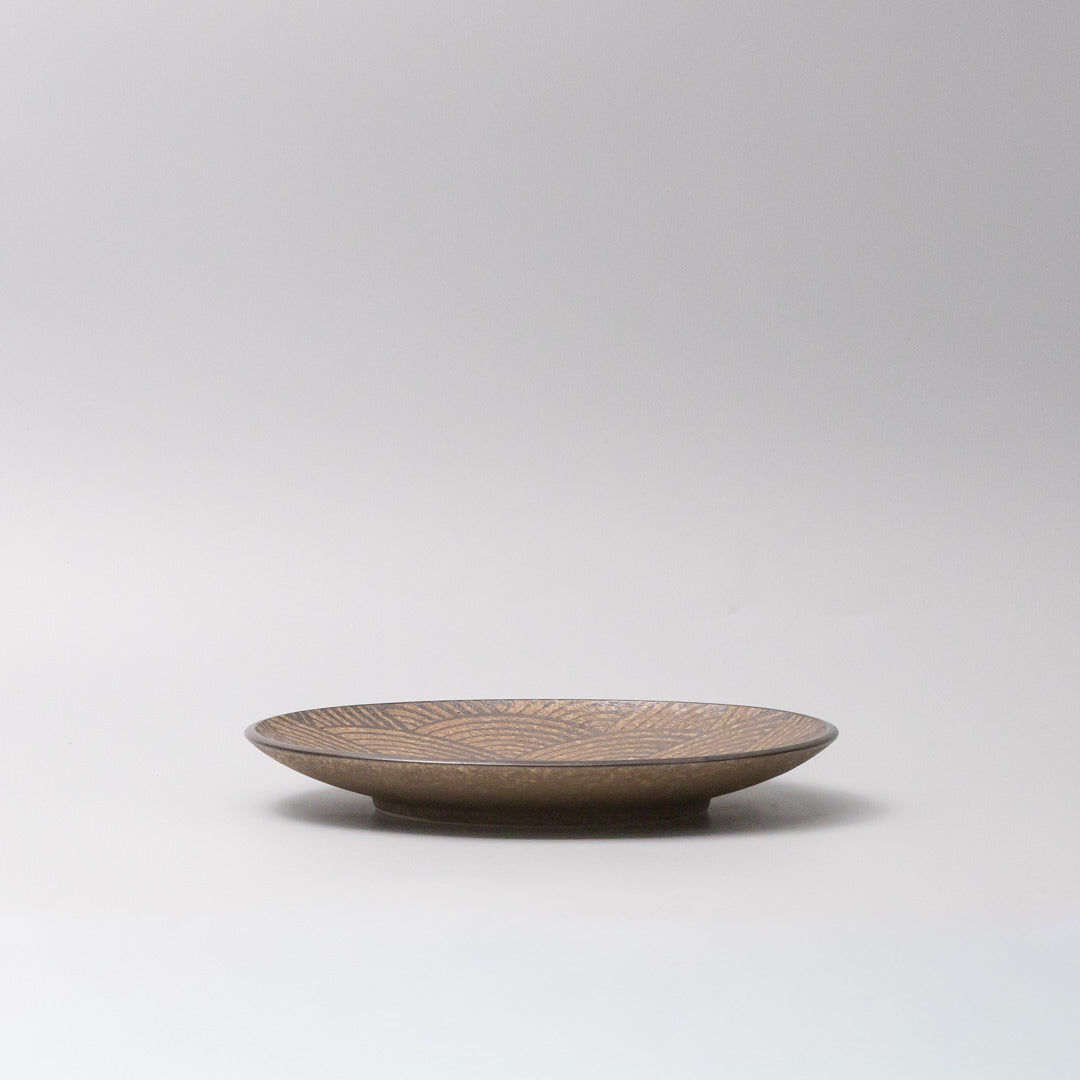 Plate 23cm Earth Wave Glaze
