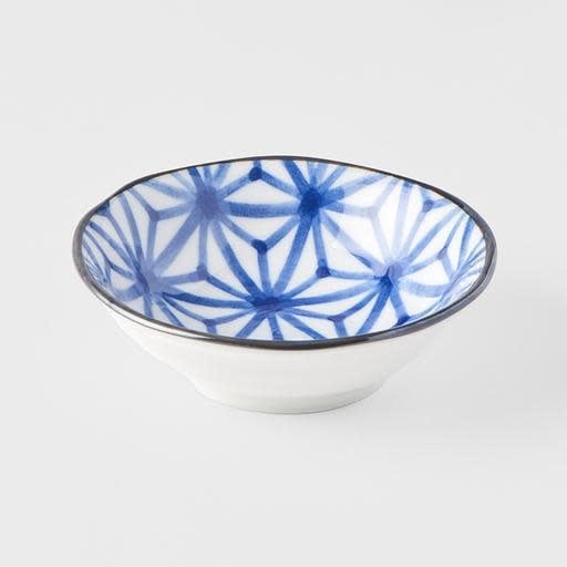 Sauce Dish 11cm Indigo Ikat Starburst Design