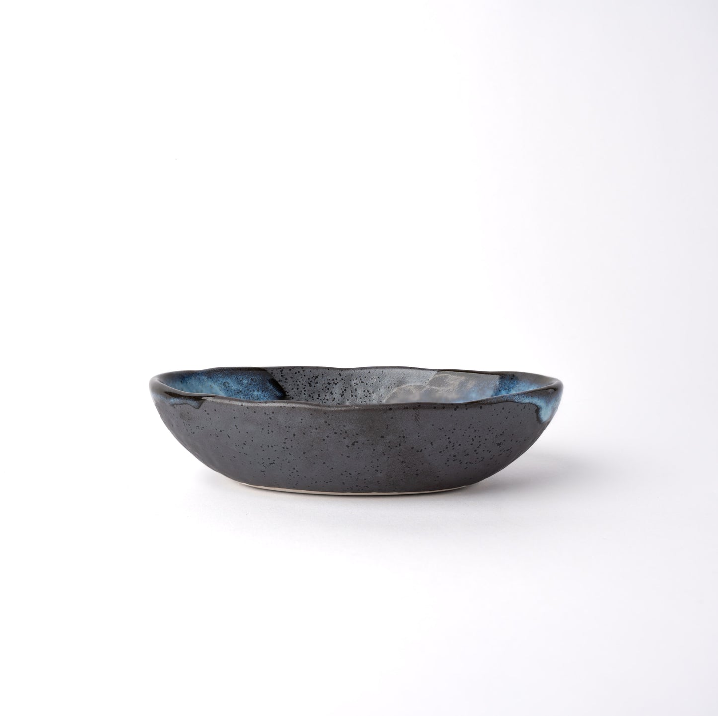 Organic Bowl Oval 16cm Storm Glaze