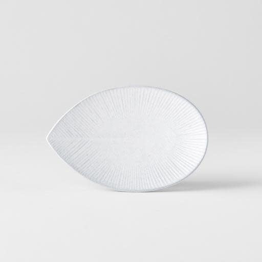 Small Oval Plate 13.5 cm / Snow Leaf Glaze