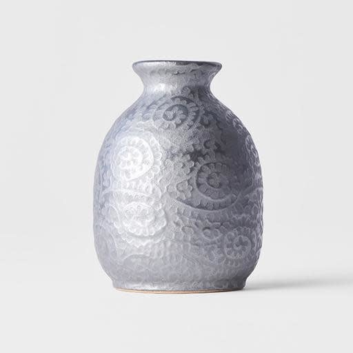 Sake Jug 300ml Black Scroll Glaze