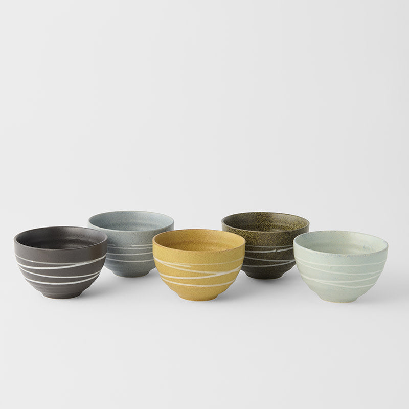 Bowl Set 5pcs Spiral Design