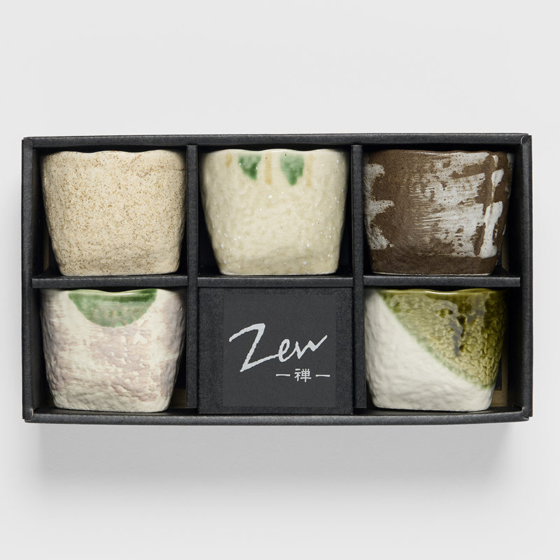 Gift Set Five Cups 190ml Triangular Design