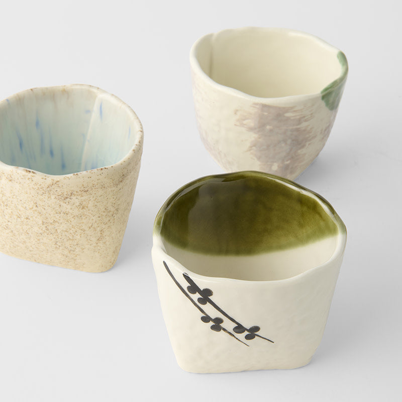 Gift Set Five Cups 190ml Triangular Design
