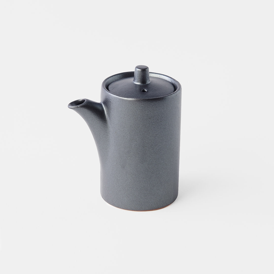 Soy Pot 125 ml / Silvered Black Glaze