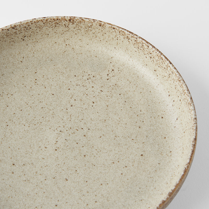 Plate High Rim 20cm Sand Fade Glaze