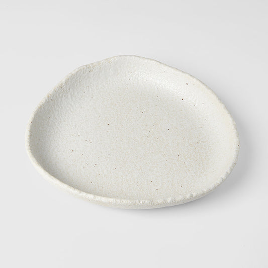 Onigiri Shaped Plate 25cm Shell Glaze
