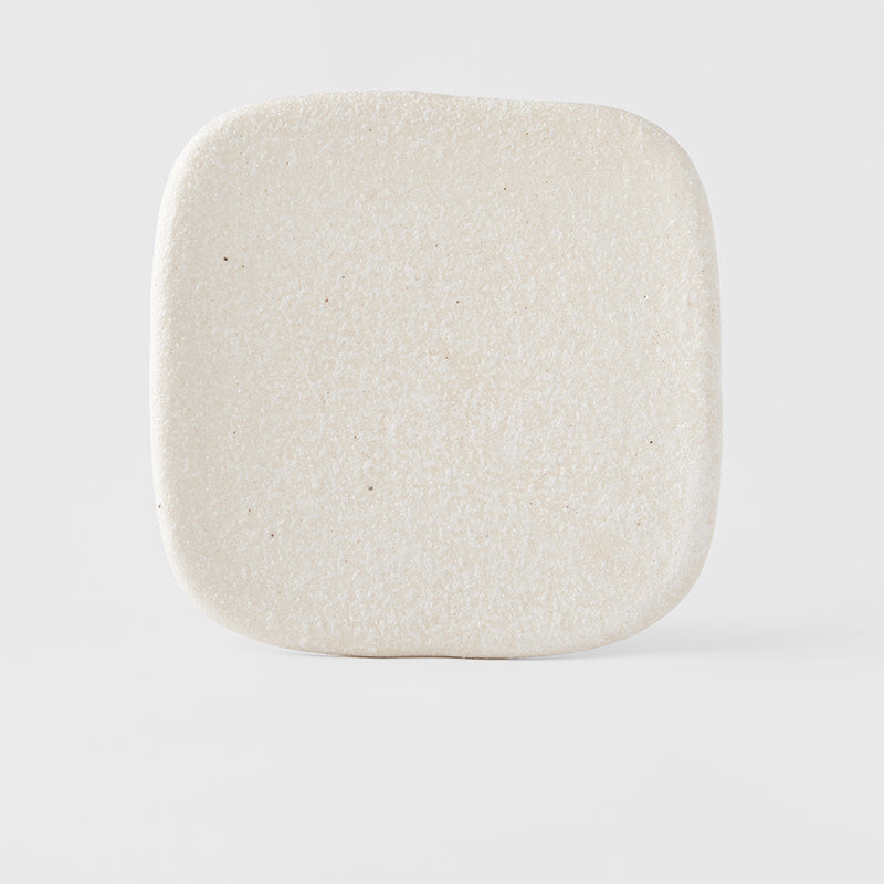 Square Slab Plate 19 cm / Shell Glaze