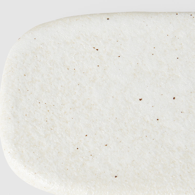 Shell White Rectangular Plate 22 x 13cm