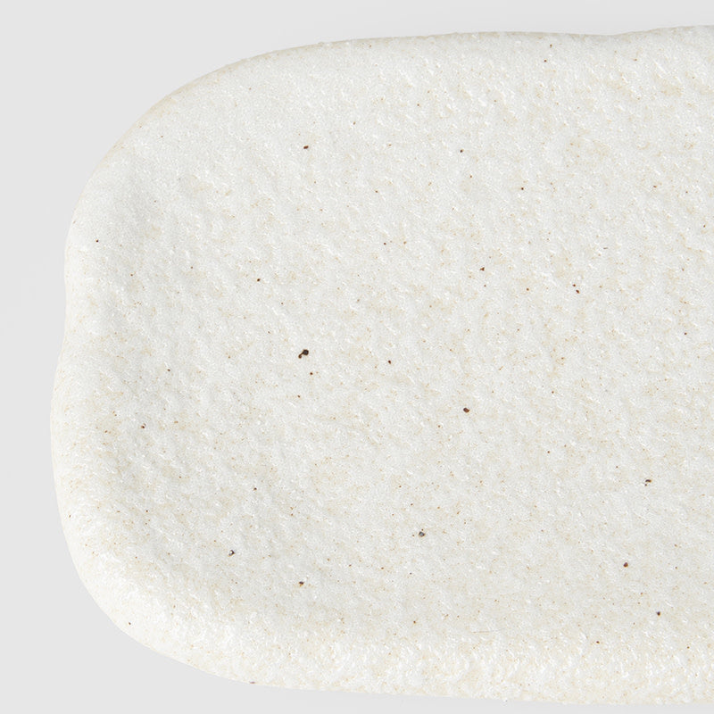 Shell White Slab Rectangular Plate 28.5 x 12cm