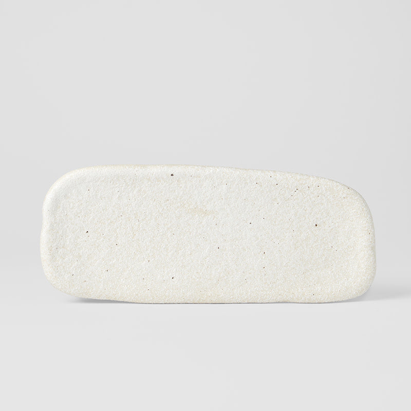 Shell White Slab Rectangular Plate 28.5 x 12cm