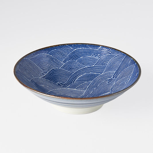 Ramen Bowl 24.5cm Traditional Wave Design