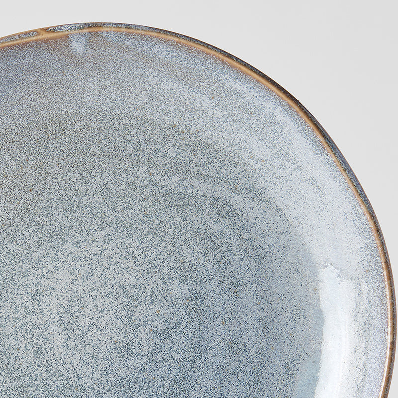Plate Organic 23.5cm Steel Grey Glaze