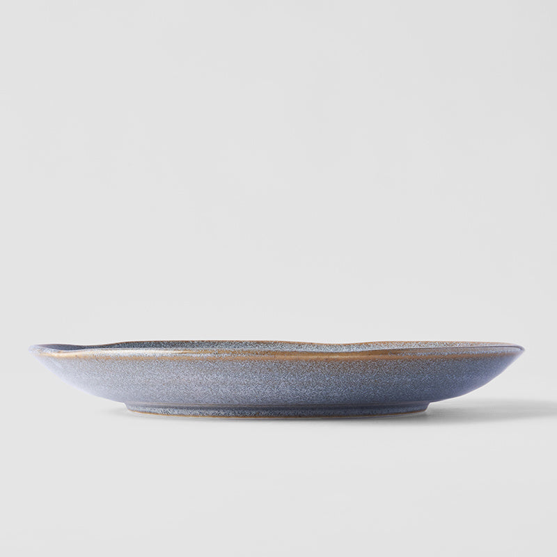 Plate Organic 23.5cm Steel Grey Glaze