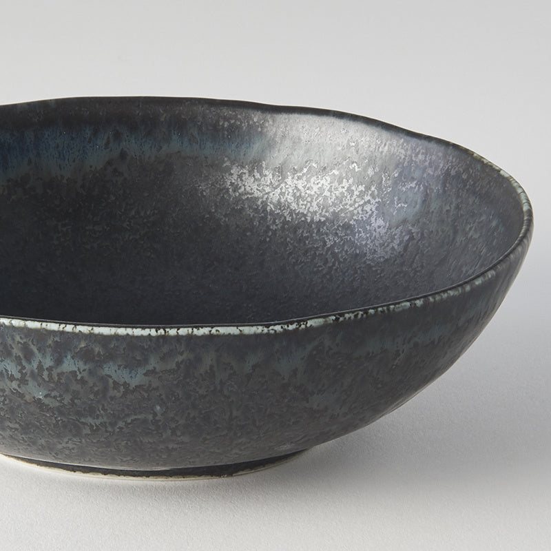 Bowl Oval 16.5cm BB Black Glaze