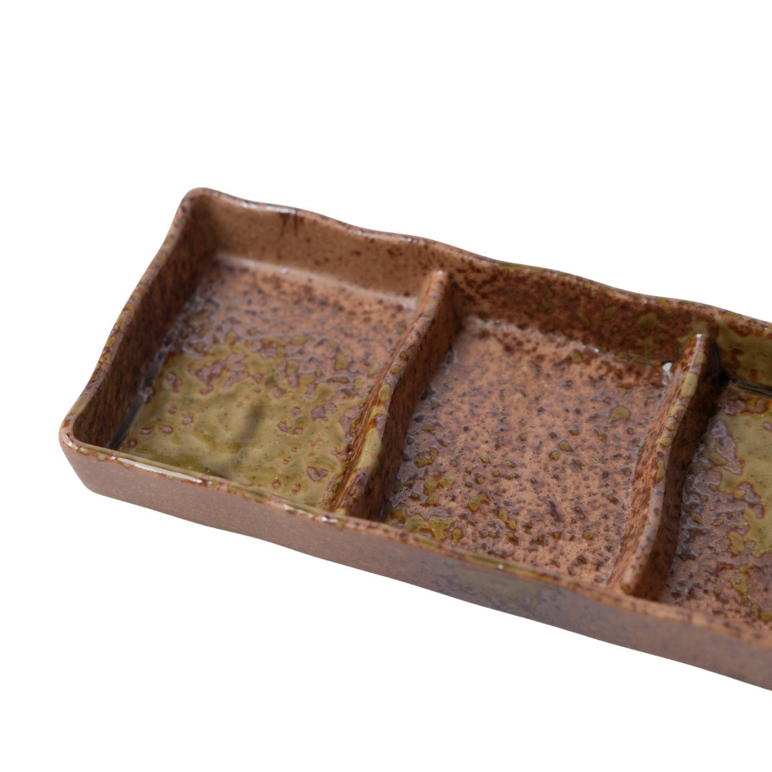 Dish Rectangular Triple Wabi Sabi Glaze