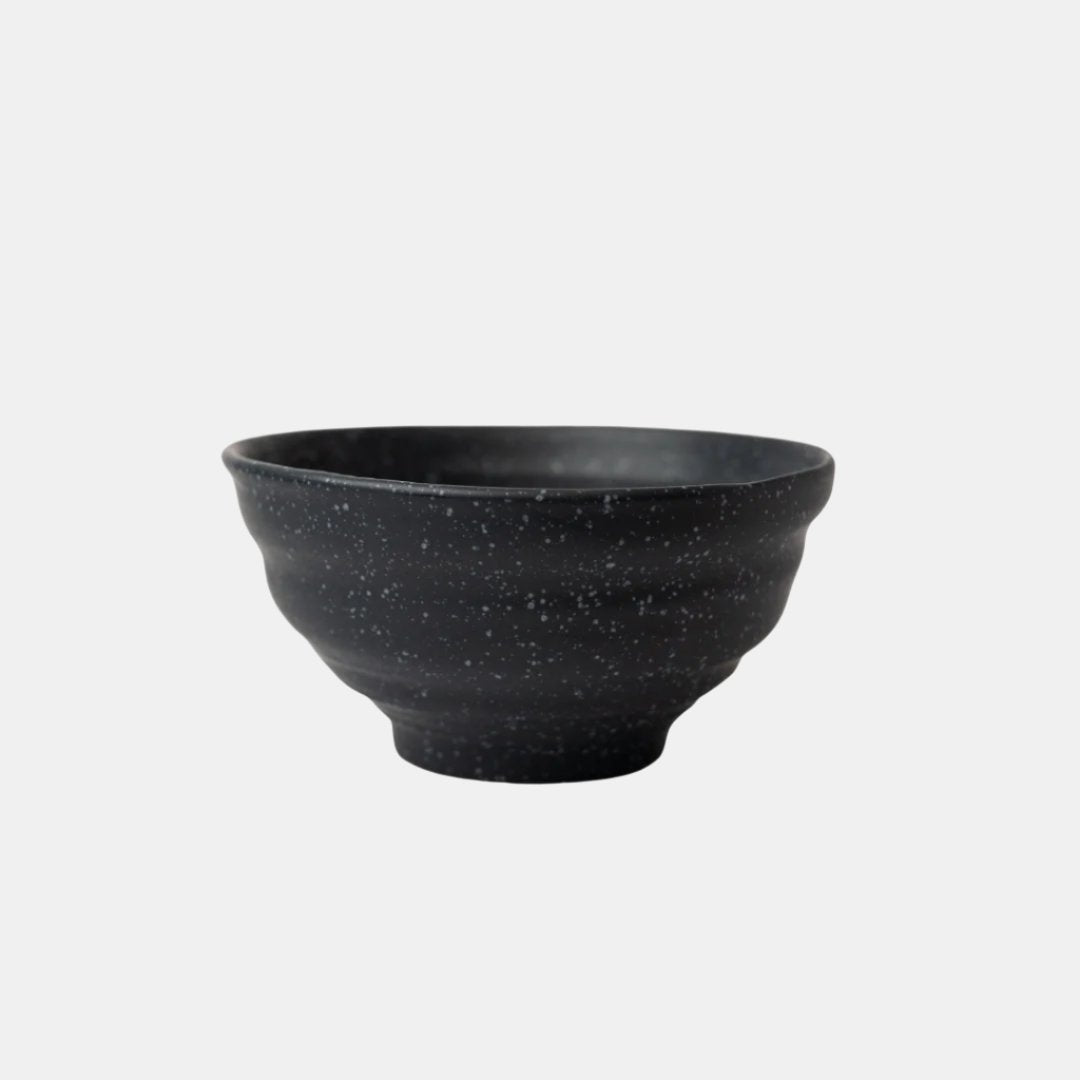 Japanese ceramic bowl 18cm Lunar glaze side view