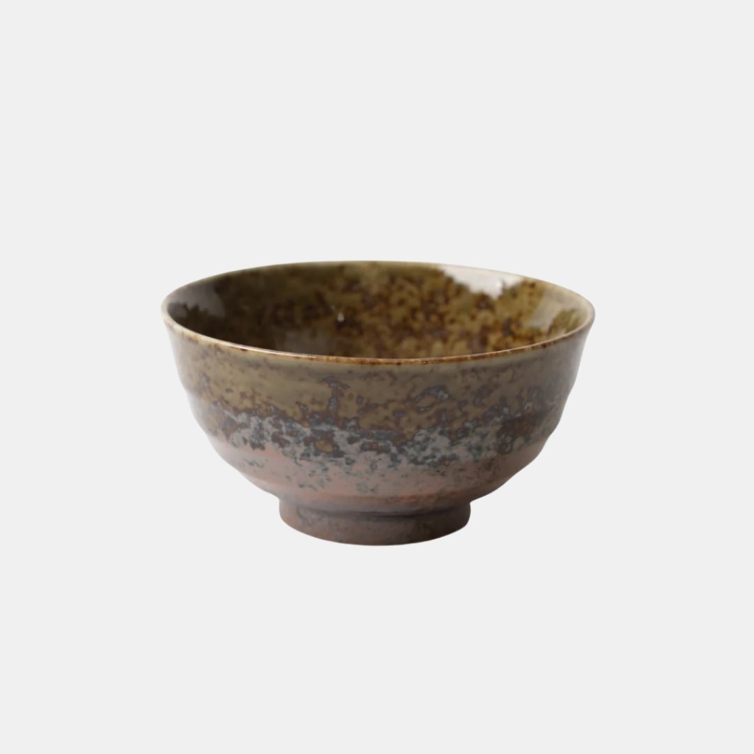 Fluted Udon Bowl 700 ml / Chestnut Glaze / 17 cm