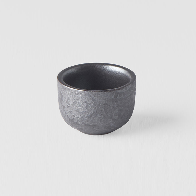 Sake Cup 35ml Black Scroll