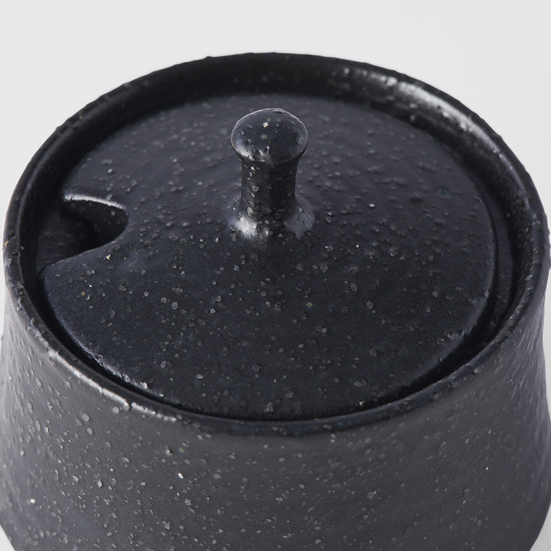 Sugar Pot 6cm Matte Black Glaze