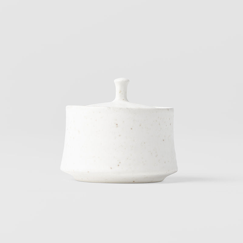 Sugar Pot 6cm White Fleck Glaze