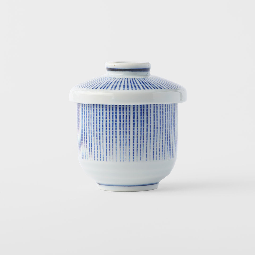 Cup Chawan Mushi 150ml Blue Stripe Design