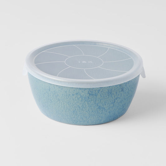 Bowl with Lid 13 cm Peacock Glaze