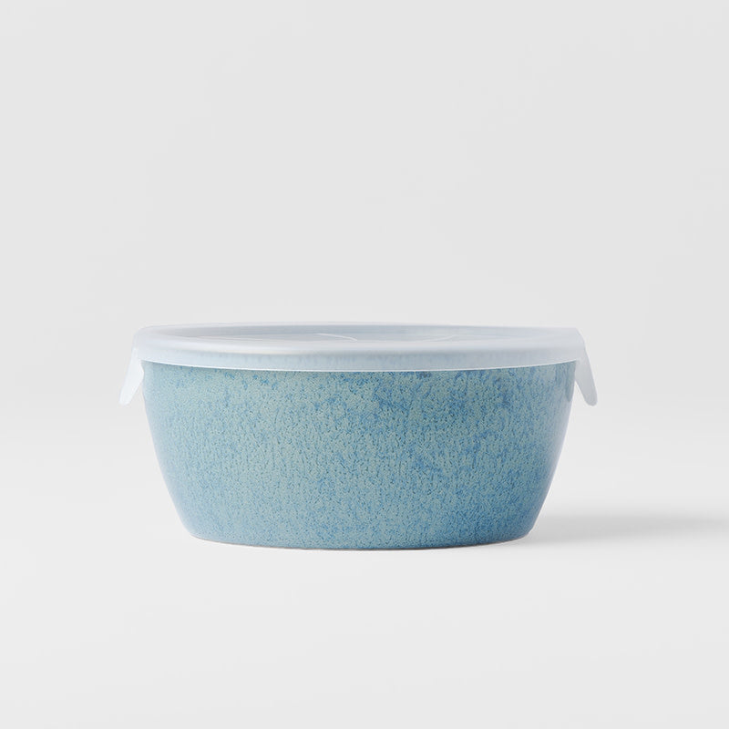 Bowl with Lid 13 cm Peacock Glaze