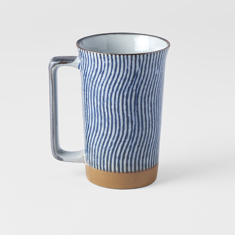 Mug with handle 400ml Wavy Line Design