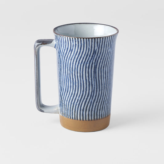 Mug with handle 400ml Wavy Line Design