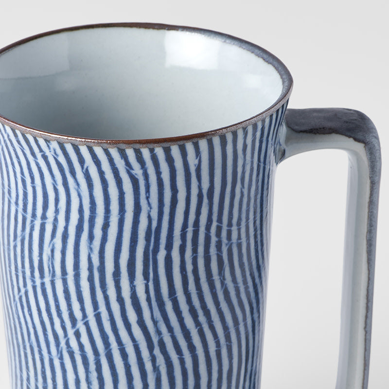 Mug with handle 400ml Wavy Line Design
