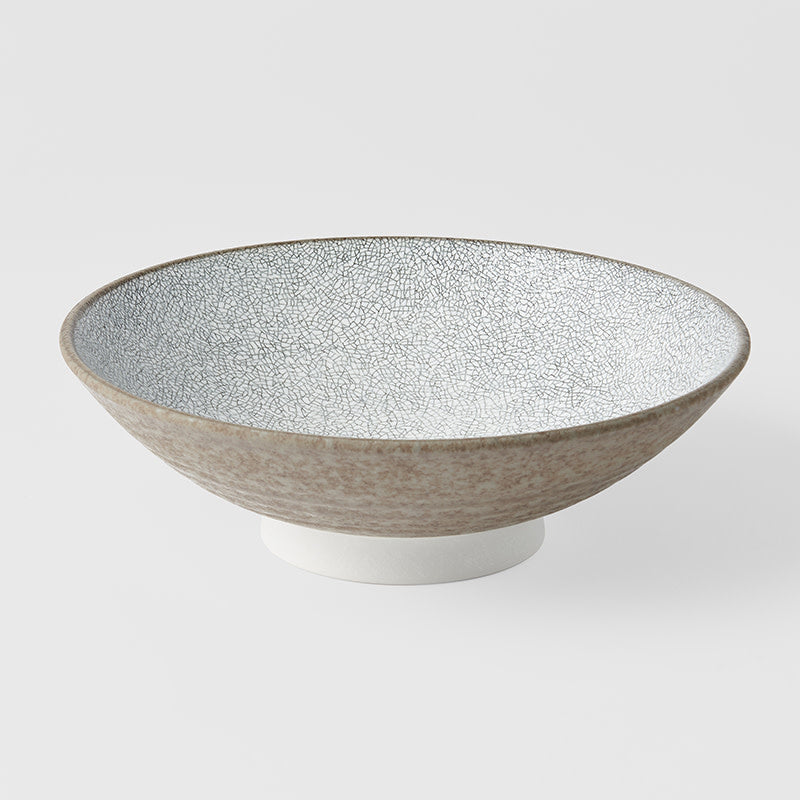 Ramen Bowl 24cm Crazed Grey Glaze