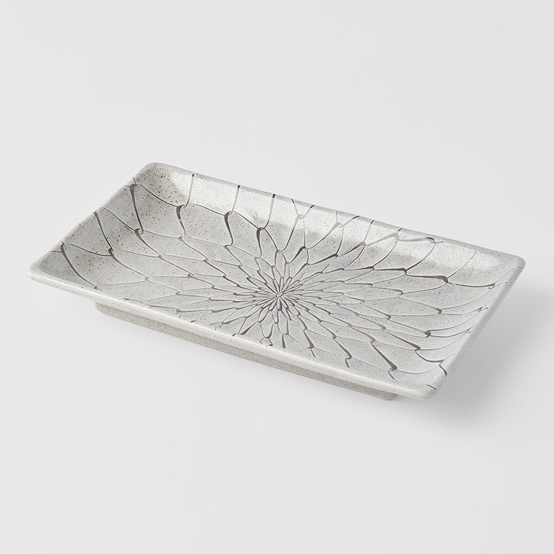 Sushi Plate 22cm Grey Net Design