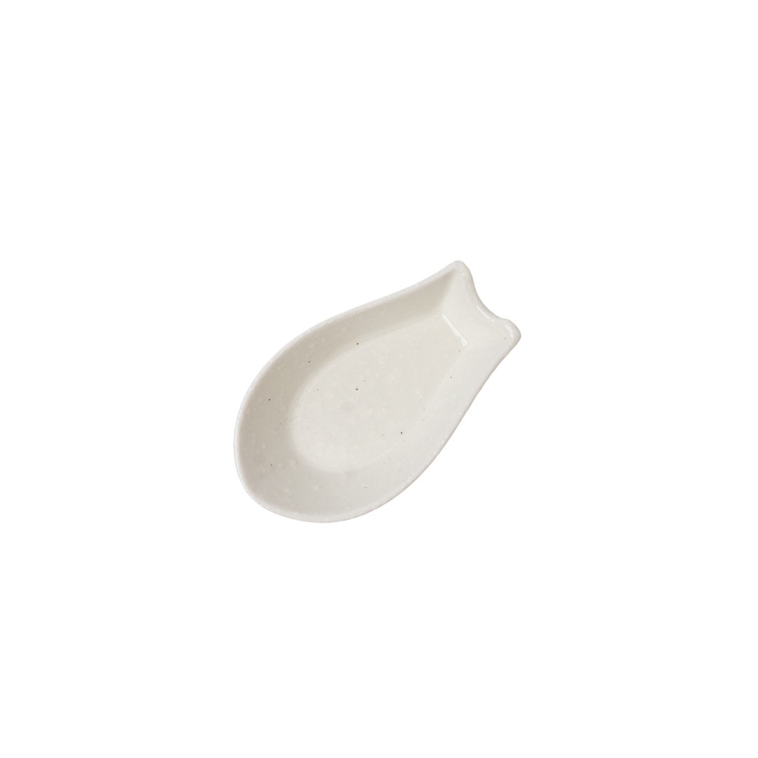 Spoon Rest Small Soft White Glaze