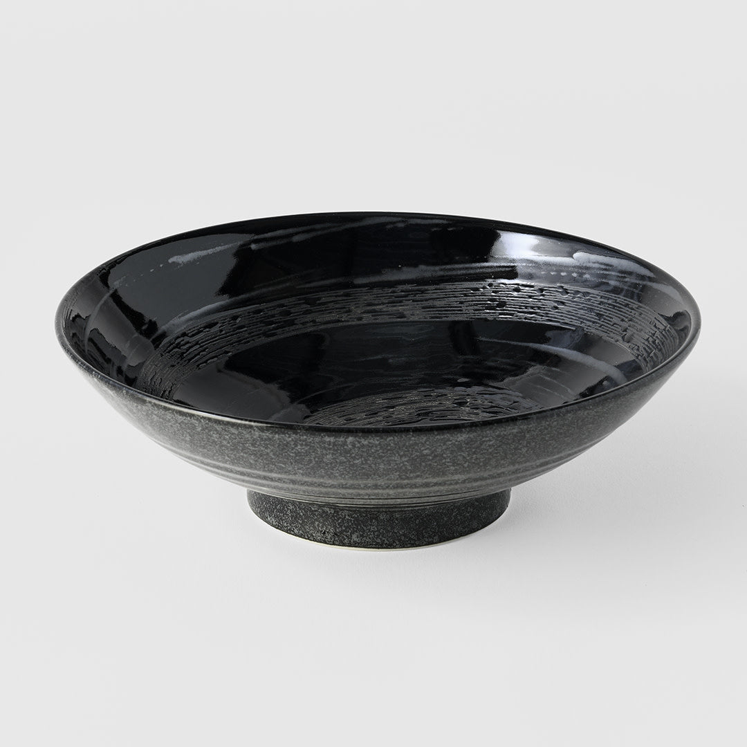 Ramen Bowl 24.5cm Gunmetal Swirl
