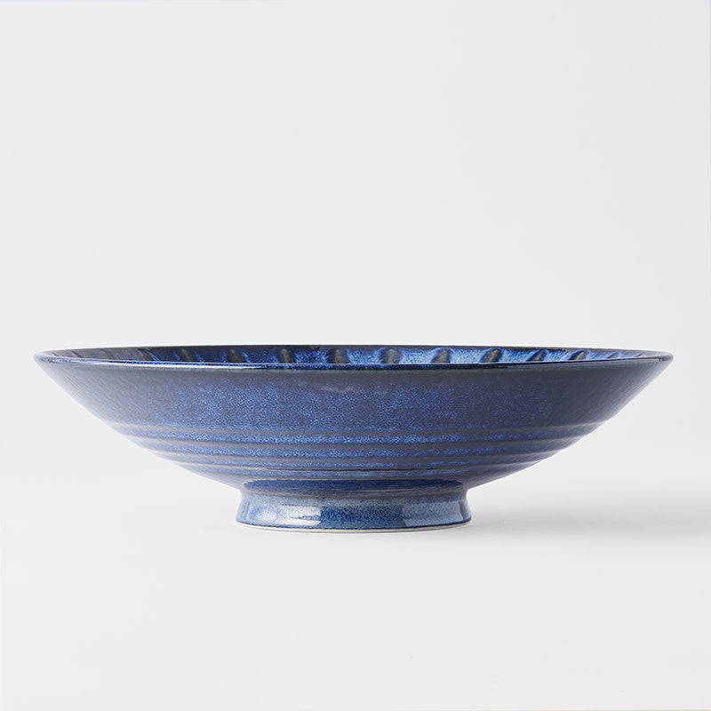 Serving Bowl 28cm Water Channels Glaze