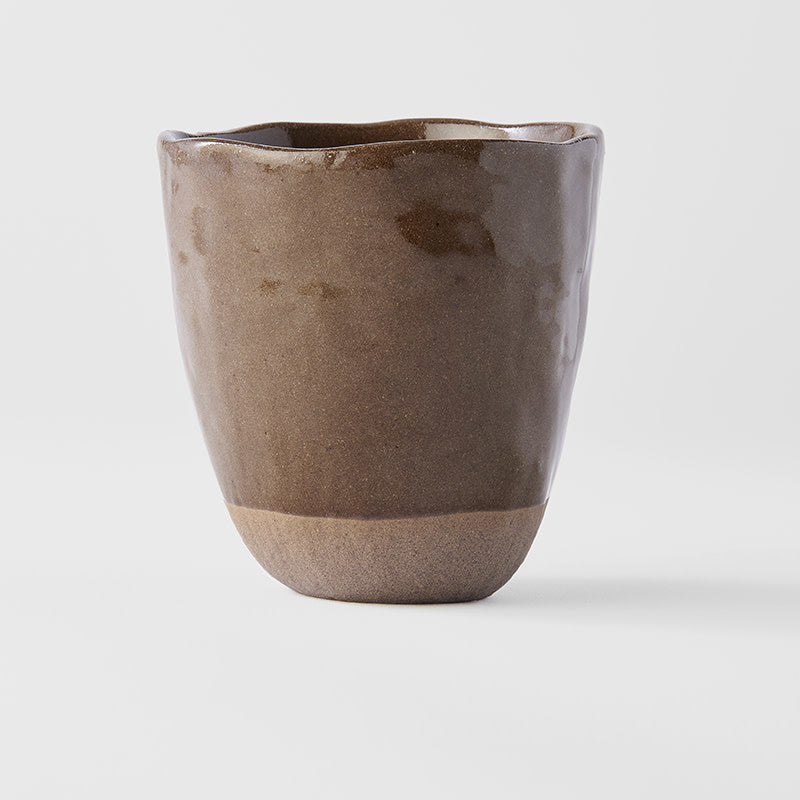 Lopsided Mug 275ml Hazel Brown Glaze