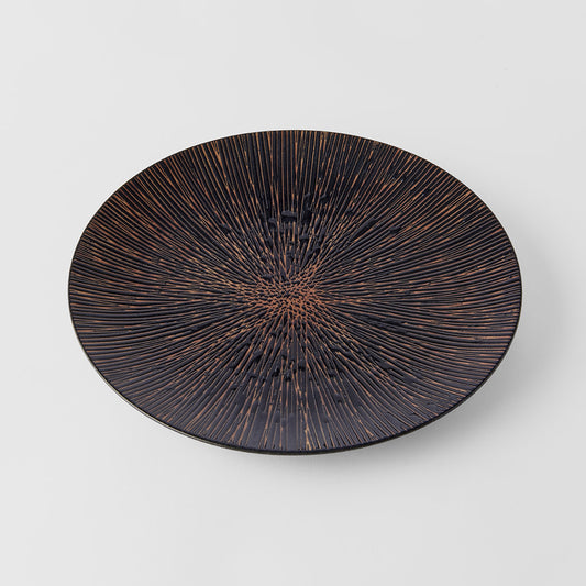 Dinner Plate 28.5cm Bronze Converging Line Glaze