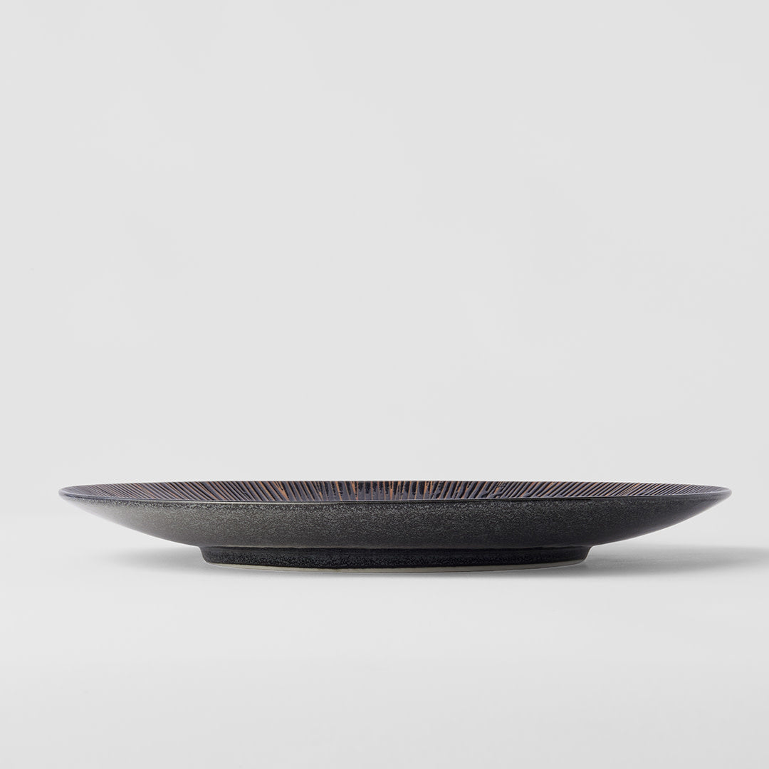Dinner Plate 28.5cm Bronze Converging Line Glaze