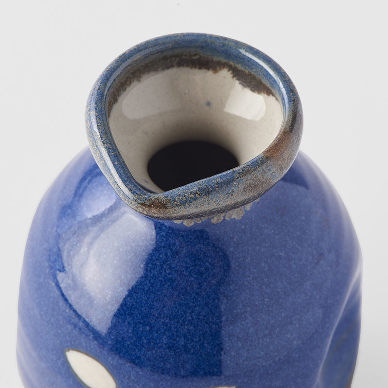 Sake Jug Indigo Blue Glaze