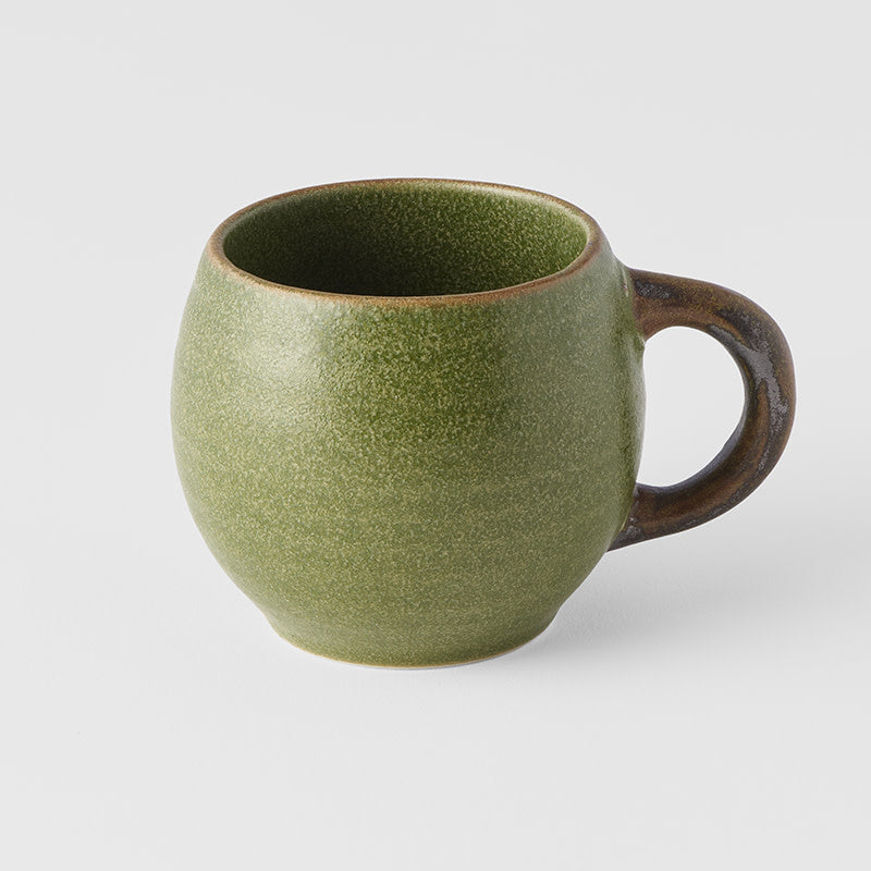 Maru Coffee Cup 9cm 300ml Olive Green Glaze