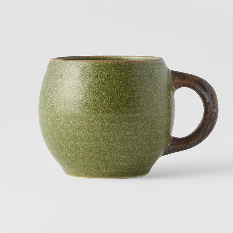 Maru Coffee Cup 9cm 300ml Olive Green Glaze