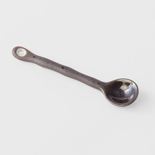 Spoon 12cm Dark Brown Glaze